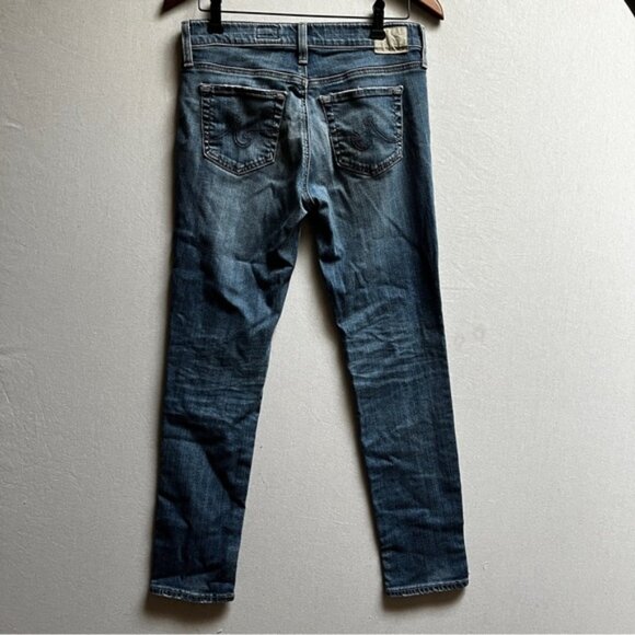 AG Adriano Goldschmied Beau Slouchy Skinny Blue Denim Jeans Sz 26R - Picture 2 of 12
